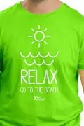 Мъжка тениска Cressi 094298-A3534, Relax Go to The Beach, Зелен, S_2