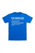 Мъжка тениска JUP Five Things I Like as Much as My Bike TSHRT-5THNG-BIKE-M-BL-XL, Син, XL_0