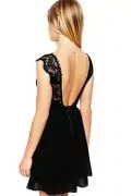 Дамска рокля JUP DRES-ZIP-BC-BK-S, Гол гръб, С цип, Черен, S_1