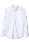 Мъжка риза Find Goodthreads 8044732-A14783, Дълги ръкави, С джобче, Ситно райе, Памук,Светлосин, EU S_1