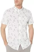Мъжка риза Find Goodthreads AZ13780-8167073, Къс ръкав, Памучна, Бял (Aloha), S_0