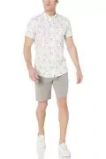 Мъжка риза Find Goodthreads AZ13780-8167073, Къс ръкав, Памучна, Бял (Aloha), S_1