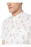 Мъжка риза Find Goodthreads AZ13780-8167073, Къс ръкав, Памучна, Бял (Aloha), S_2