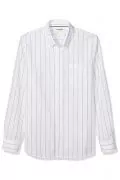 Мъжка риза Find Goodthreads&nbsp;8999445-AZ14496, Дълги ръкави, Двойно райе, Памук, Бял/Син, S_1