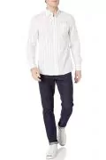 Мъжка риза Find Goodthreads&nbsp;8999445-AZ14496, Дълги ръкави, Двойно райе, Памук, Бял/Син, S_4