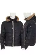 Мъжко яке Cipo & Baxx C-7310 16250895-10-8, С ципове, Качулка с пух, Черен, S_2