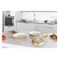 Комплект тигани за готвене NEWCHEF 16258467 4-20-19, 3 части, с покритие от естествен камък, Златен, &oslash; 20;23;26см_1